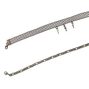 Gold Cross Necklace Set - 2pk